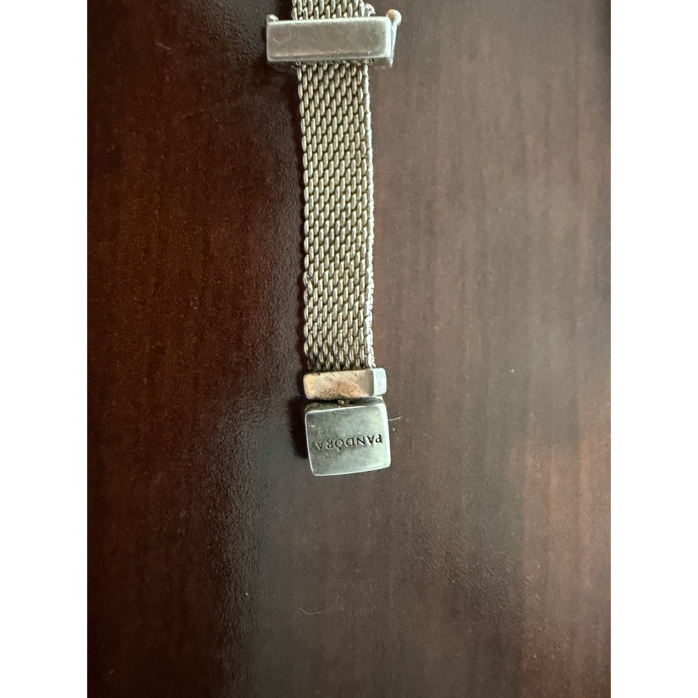 Pandora Reflexions Sterling Silver Mesh Bracelet 10.4G 6.5" - Picture 5 of 5